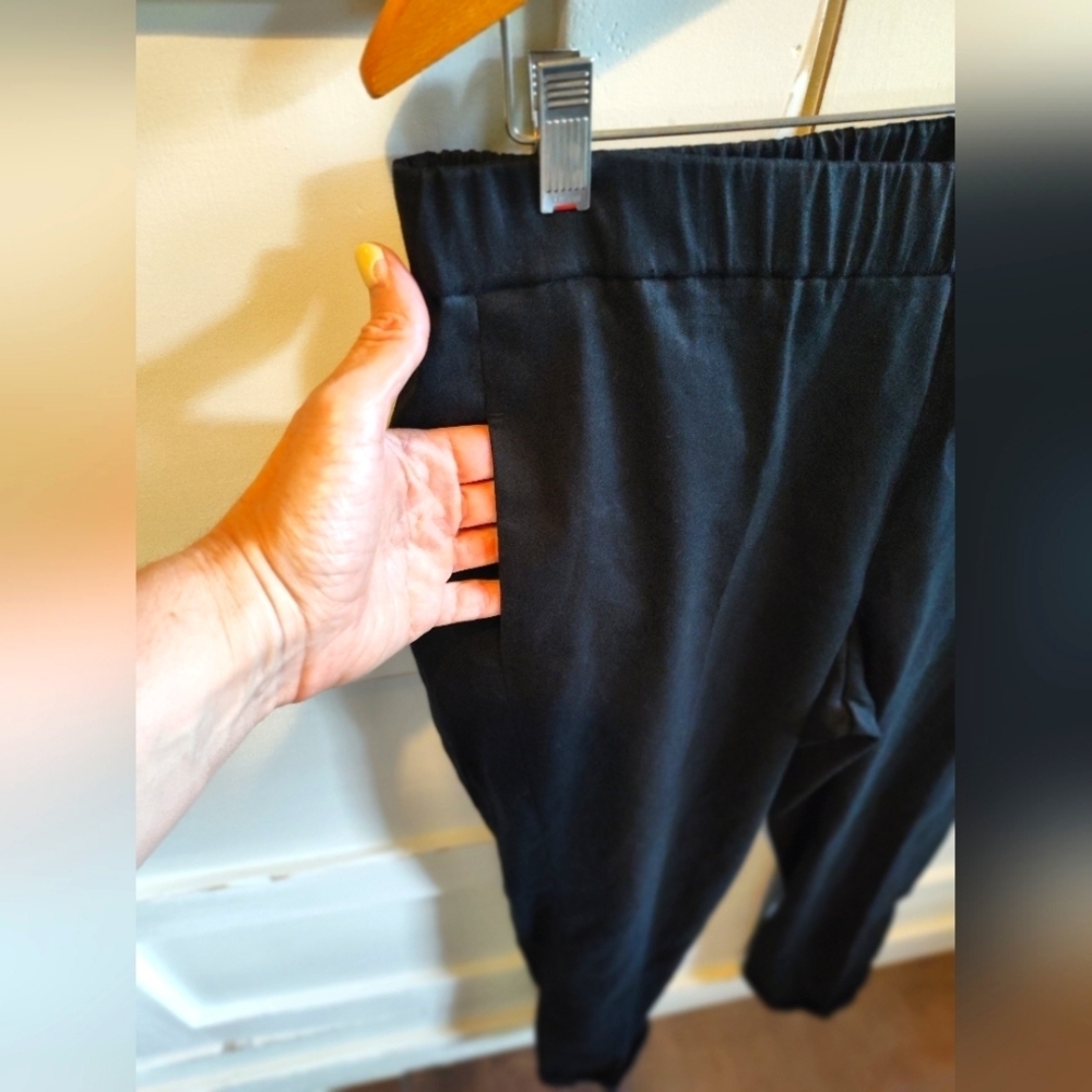 J. Jill Women's Black Linen Blend Straight Leg Pants | Size Medium - Picture 3 of 9